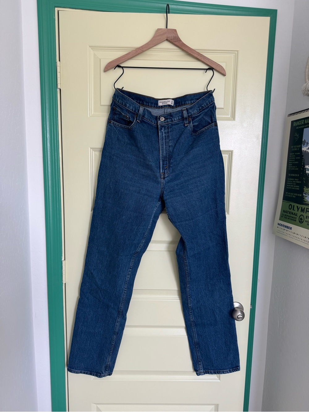 Women’s Abercrombie & Fitch 90s straight ultra high rise - Dark Blue Denim